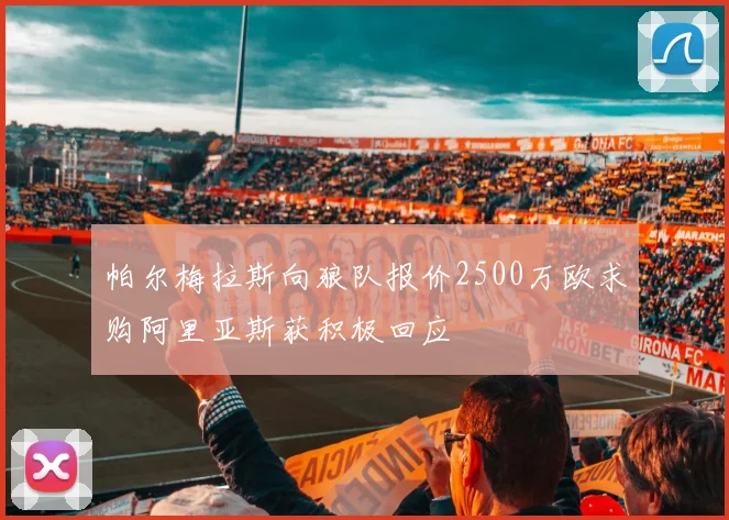 帕尔梅拉斯向狼队报价2500万欧求购阿里亚斯获积极回应